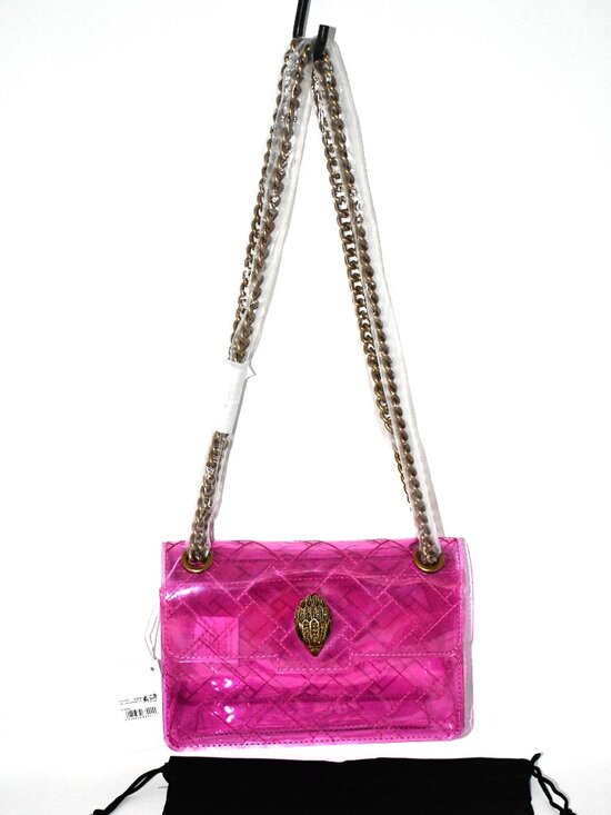 Kurt Geiger Handbags - Kurt Geiger Vinyl MINI Kensington Convertible Crossbody in Fuchsia #4756052999 N